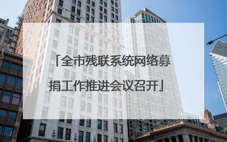 全市残联系统网络募捐工作推进会议召开